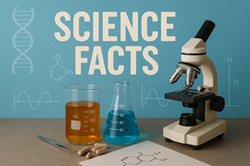 Illustrated science-themed graphic linking to Science Facts page on FanaticalFacts.com