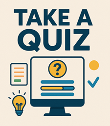 Illustrated quiz icon linking to the Take a Quiz page on FanaticalFacts.com with educational visuals