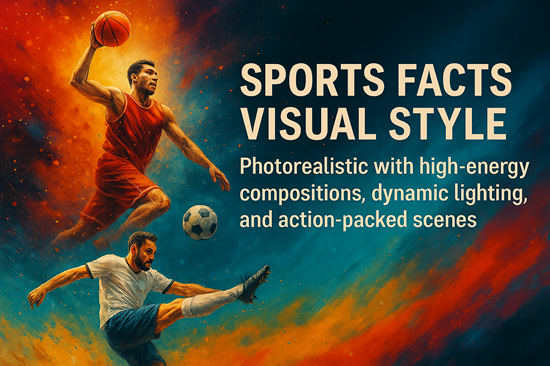 FanaticalFacts.com Sports Facts – High Energy Photorealistic Style