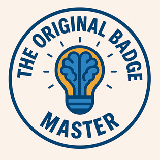 Circular FanaticalFacts Quiz Master badge featuring a lightbulb logo and bold achievement text.