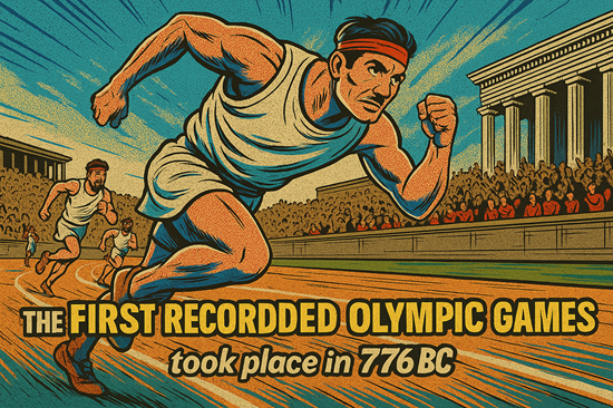 First Olympic Games – retro comic book style